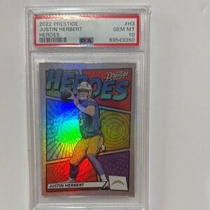 2022 Prestige Heroes Justin Herbert Card PSA 10